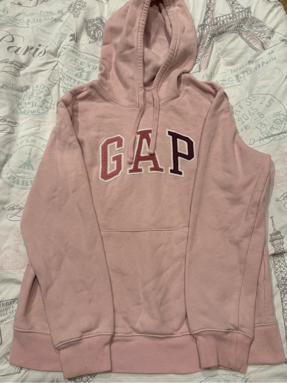 PINK GAP LOGO HOODIE